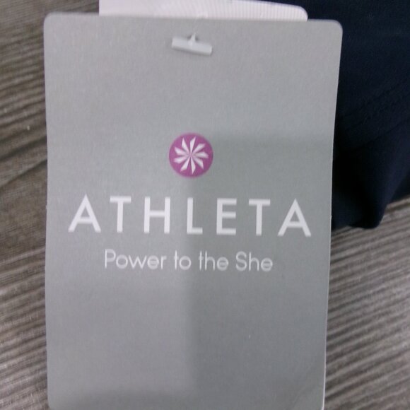 New With Tag, Athleta TARA Halter Tankini Top Swim Top 34 B / C  Navy Blue - Picture 7 of 10